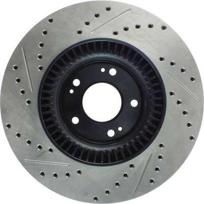 StopTech Sport Drilled/Slotted Brake Rotor; Front Left