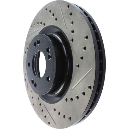 StopTech Sport Drilled/Slotted Brake Rotor; Front Left