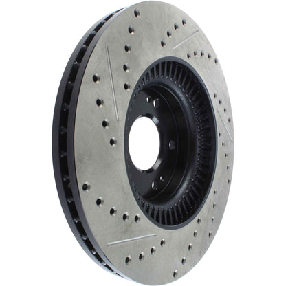 StopTech Sport Drilled/Slotted Brake Rotor; Front Left