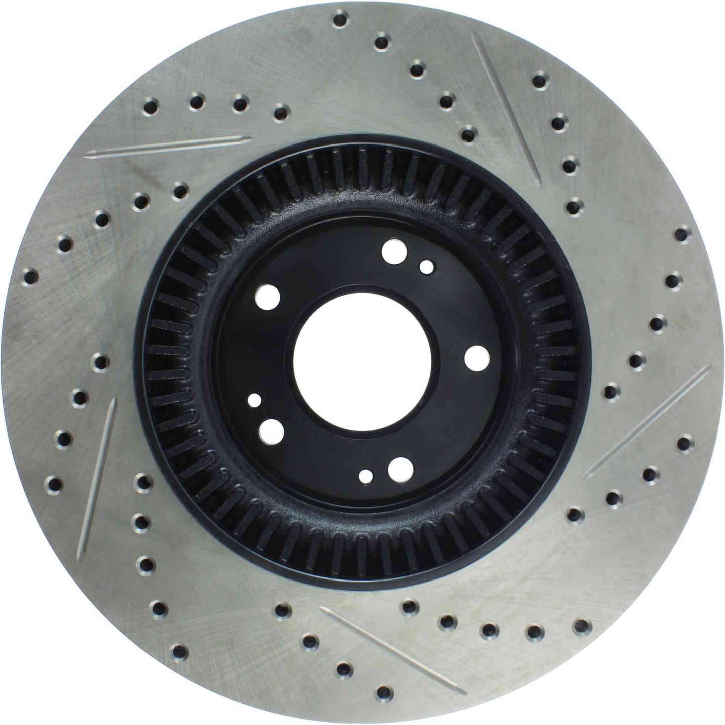 StopTech Sport Drilled/Slotted Brake Rotor; Front Right