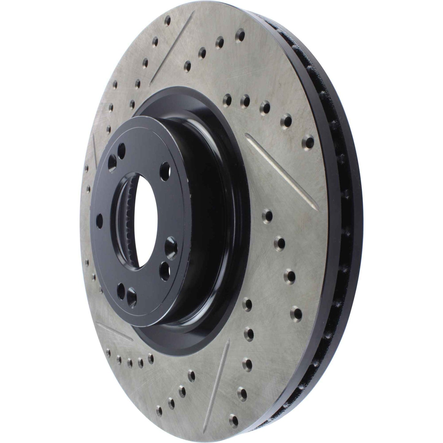 StopTech Sport Drilled/Slotted Brake Rotor; Front Right