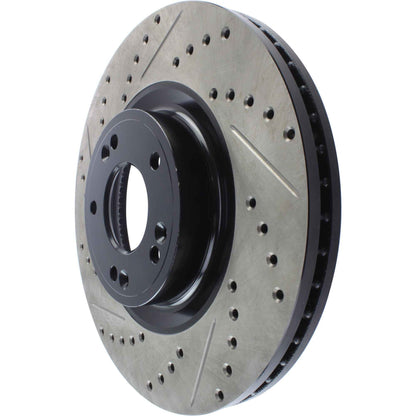StopTech Sport Drilled/Slotted Brake Rotor; Front Right