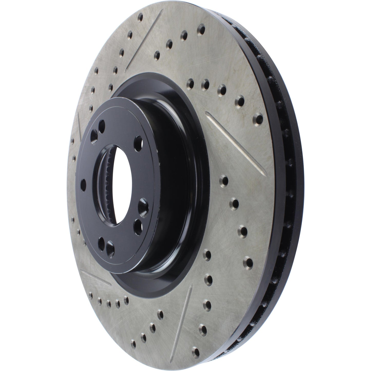 StopTech Sport Drilled/Slotted Brake Rotor; Front Right