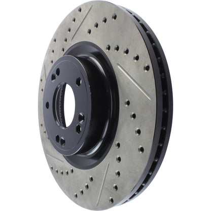 StopTech Sport Drilled/Slotted Brake Rotor; Front Right