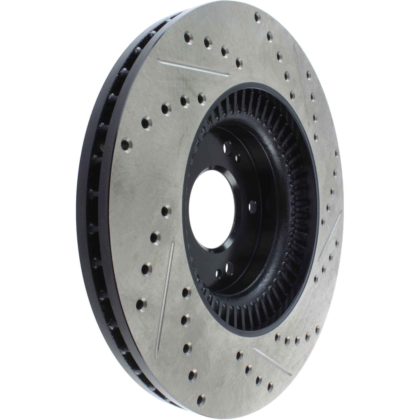 StopTech Sport Drilled/Slotted Brake Rotor; Front Right