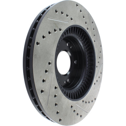 StopTech Sport Drilled/Slotted Brake Rotor; Front Right