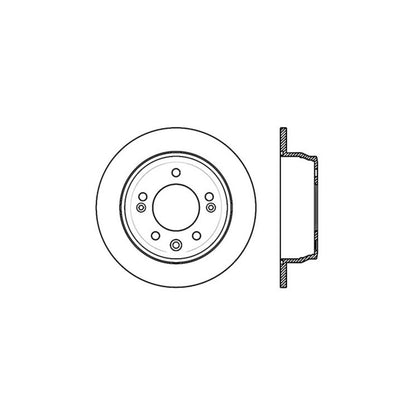 StopTech Sport Drilled/Slotted Brake Rotor; Rear Left