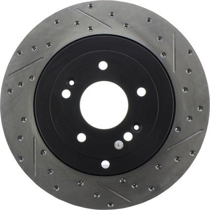 StopTech 10 Hyundai Genesis Coupe w/ Factory Brembo Slotted & Drilled Left Rear Rotor 127.51035L