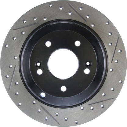 StopTech Sport Drilled/Slotted Brake Rotor; Rear Left