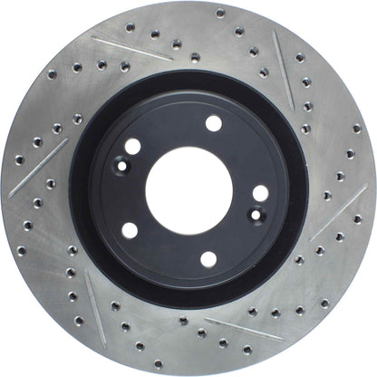 StopTech Sport Drilled/Slotted Brake Rotor; Front Left
