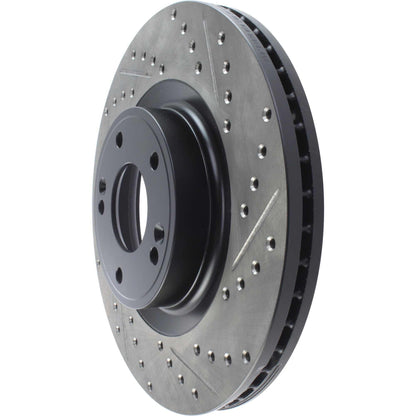 StopTech Sport Drilled/Slotted Brake Rotor; Front Left
