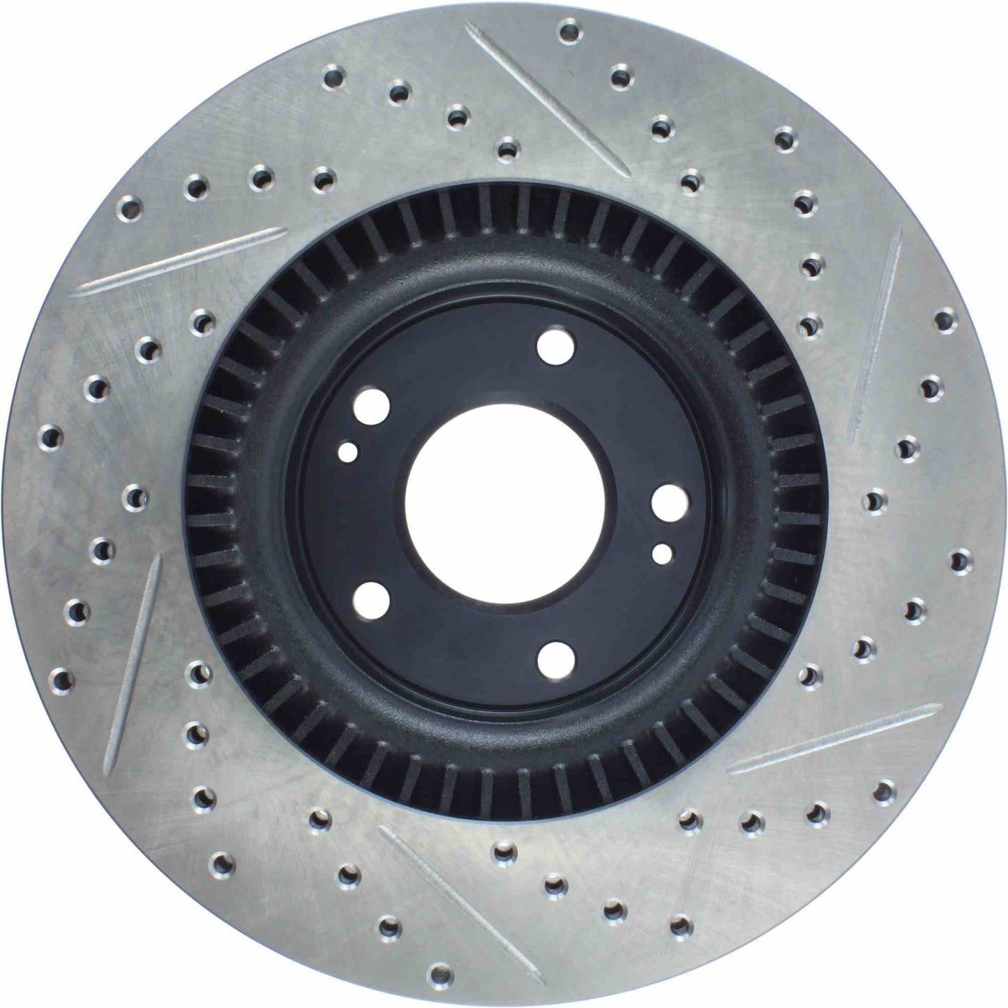 StopTech Sport Drilled/Slotted Brake Rotor; Front Right