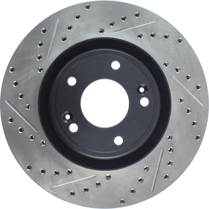 StopTech Sport Drilled/Slotted Brake Rotor; Front Right