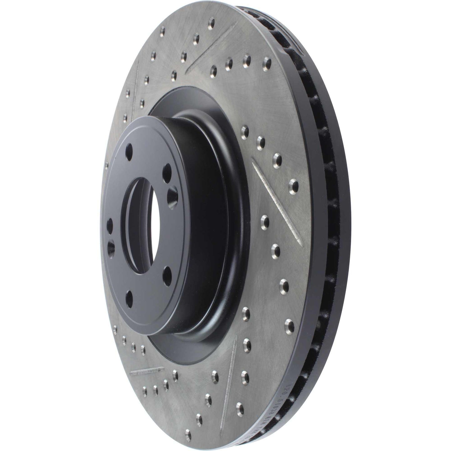 StopTech Sport Drilled/Slotted Brake Rotor; Front Right