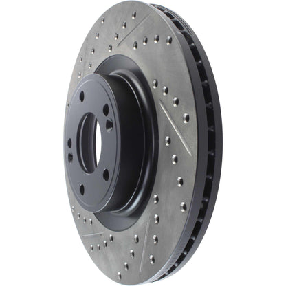StopTech Sport Drilled/Slotted Brake Rotor; Front Right