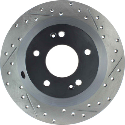 StopTech Sport Drilled/Slotted Brake Rotor; Rear Left