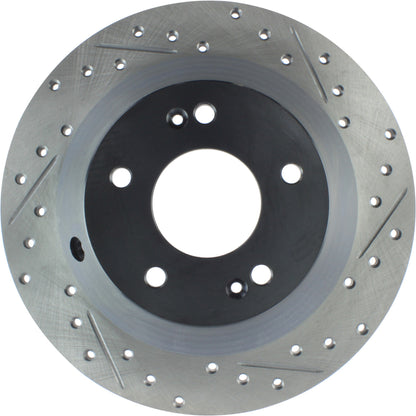 StopTech Sport Drilled/Slotted Brake Rotor; Rear Left
