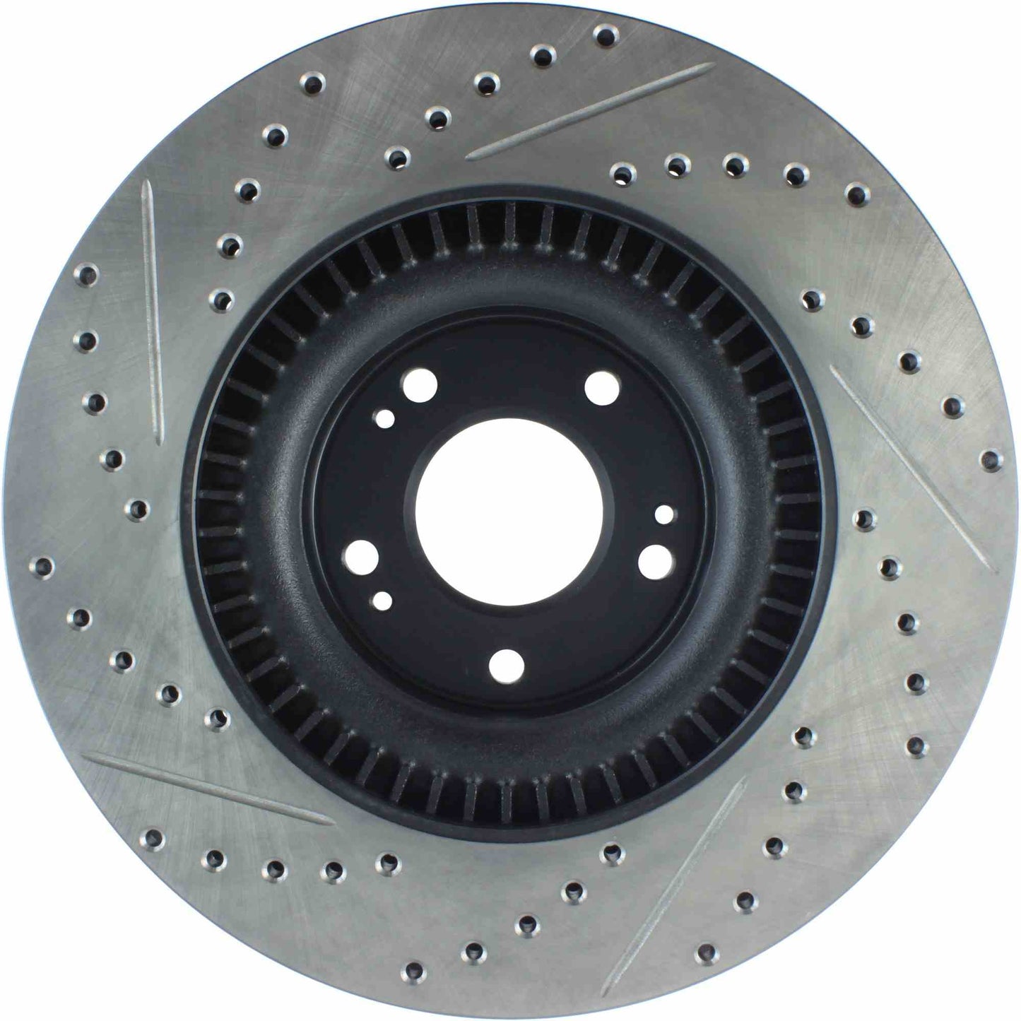 StopTech Sport Drilled/Slotted Brake Rotor; Front Left