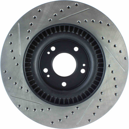 StopTech Sport Drilled/Slotted Brake Rotor; Front Left