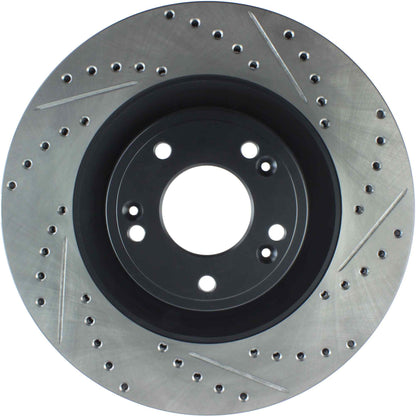StopTech Sport Drilled/Slotted Brake Rotor; Front Left