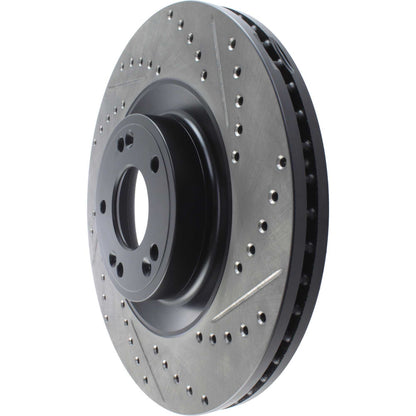 StopTech Sport Drilled/Slotted Brake Rotor; Front Left
