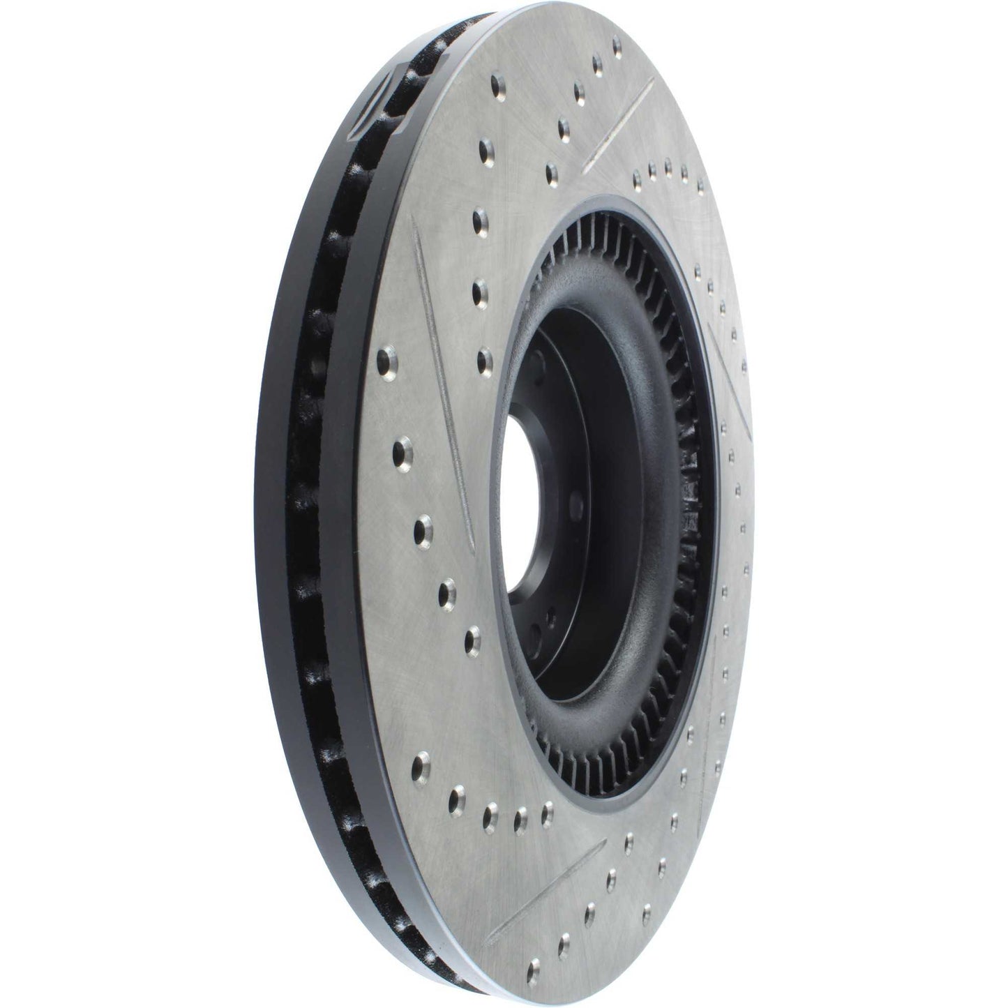StopTech Sport Drilled/Slotted Brake Rotor; Front Left