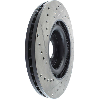 StopTech Sport Drilled/Slotted Brake Rotor; Front Left