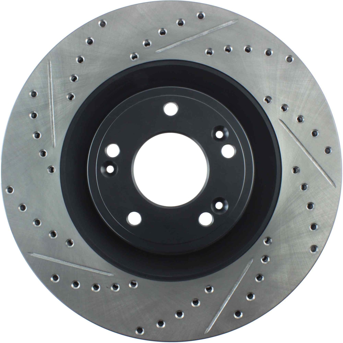 StopTech Sport Drilled/Slotted Brake Rotor; Front Right