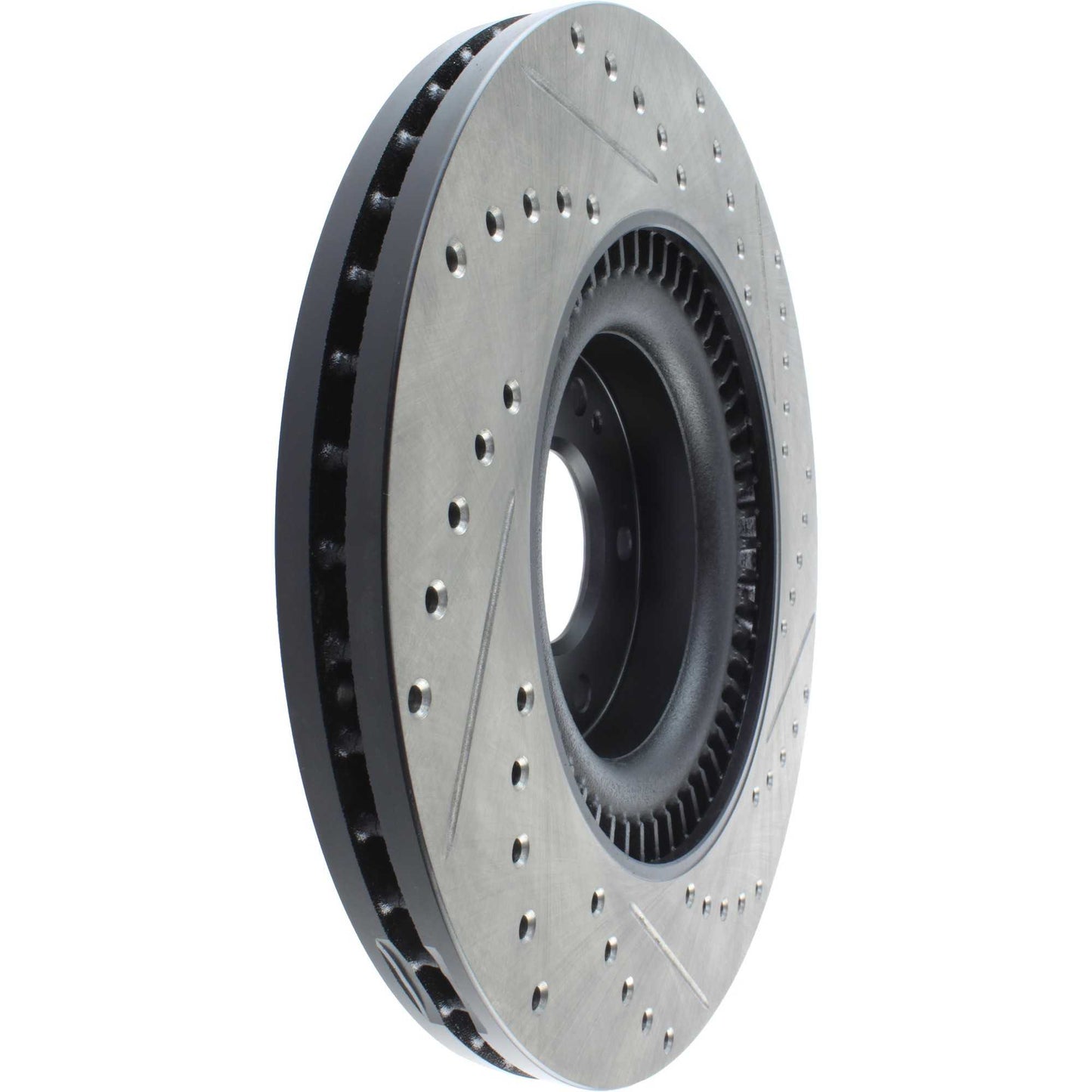 StopTech Sport Drilled/Slotted Brake Rotor; Front Right