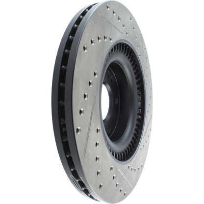 StopTech Sport Drilled/Slotted Brake Rotor; Front Right