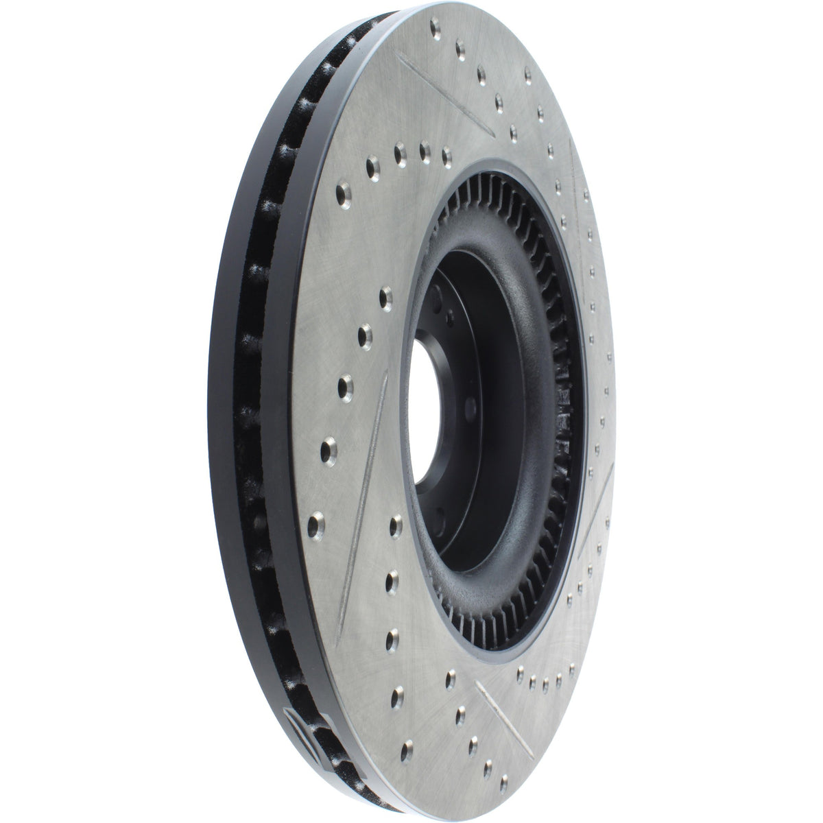 StopTech Sport Drilled/Slotted Brake Rotor; Front Right