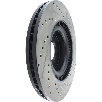 StopTech Sport Drilled/Slotted Brake Rotor; Front Right