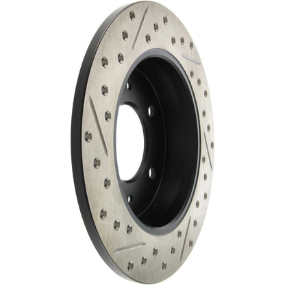 StopTech Sport Drilled/Slotted Brake Rotor; Rear Left