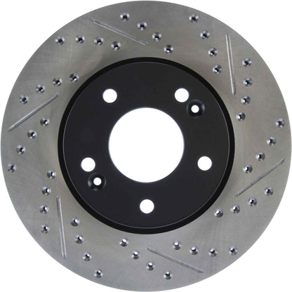 StopTech Sport Drilled/Slotted Brake Rotor; Front Left
