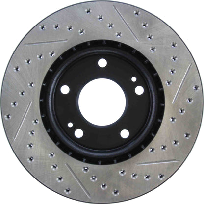 StopTech Sport Drilled/Slotted Brake Rotor; Front Right