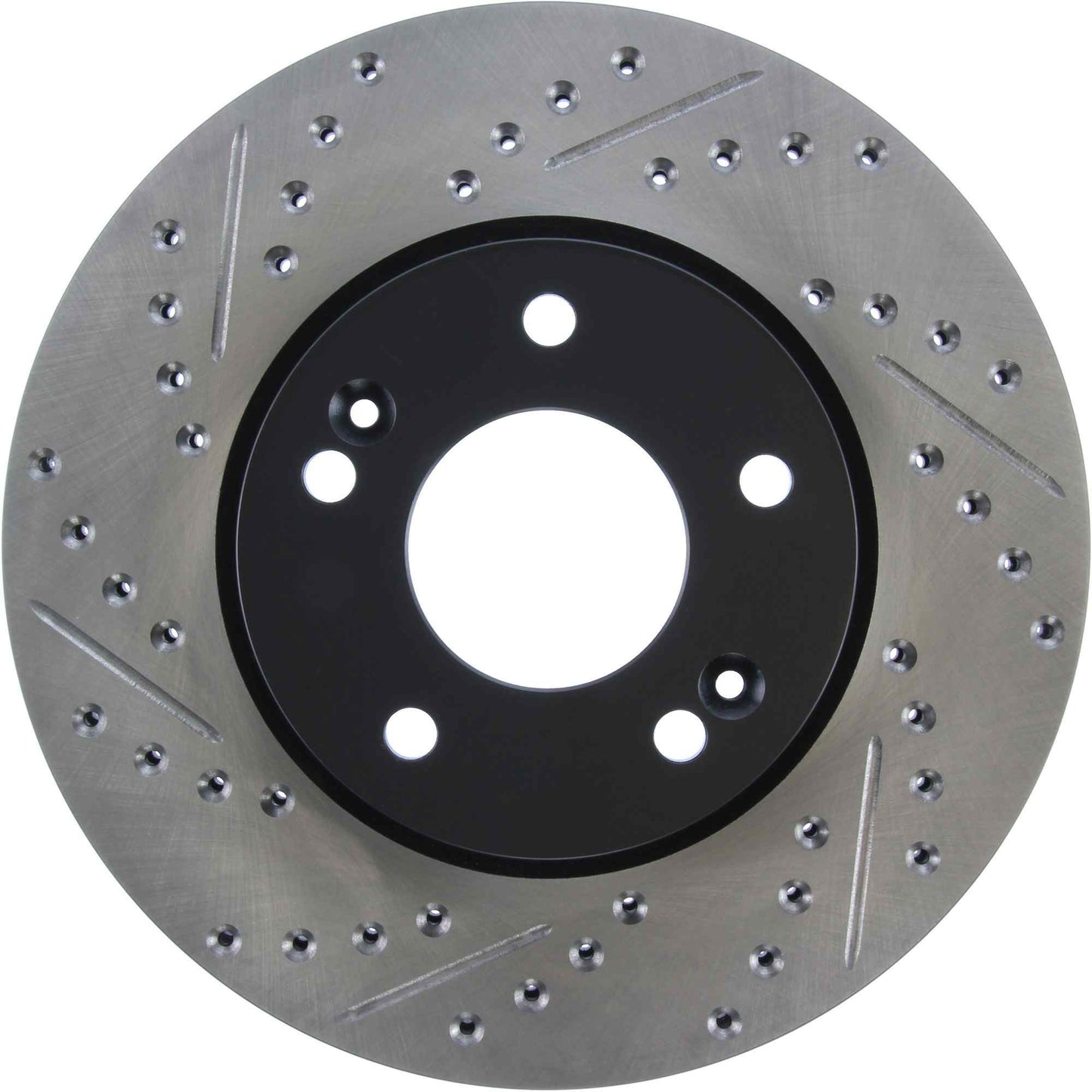StopTech Sport Drilled/Slotted Brake Rotor; Front Right