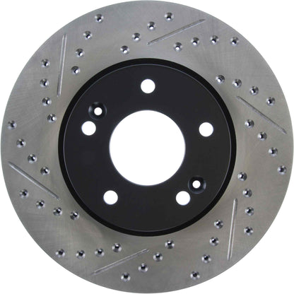 StopTech Sport Drilled/Slotted Brake Rotor; Front Right