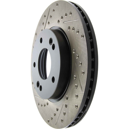 StopTech Sport Drilled/Slotted Brake Rotor; Front Right