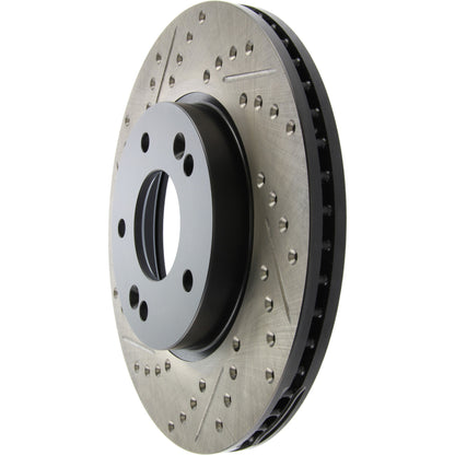 StopTech Sport Drilled/Slotted Brake Rotor; Front Right