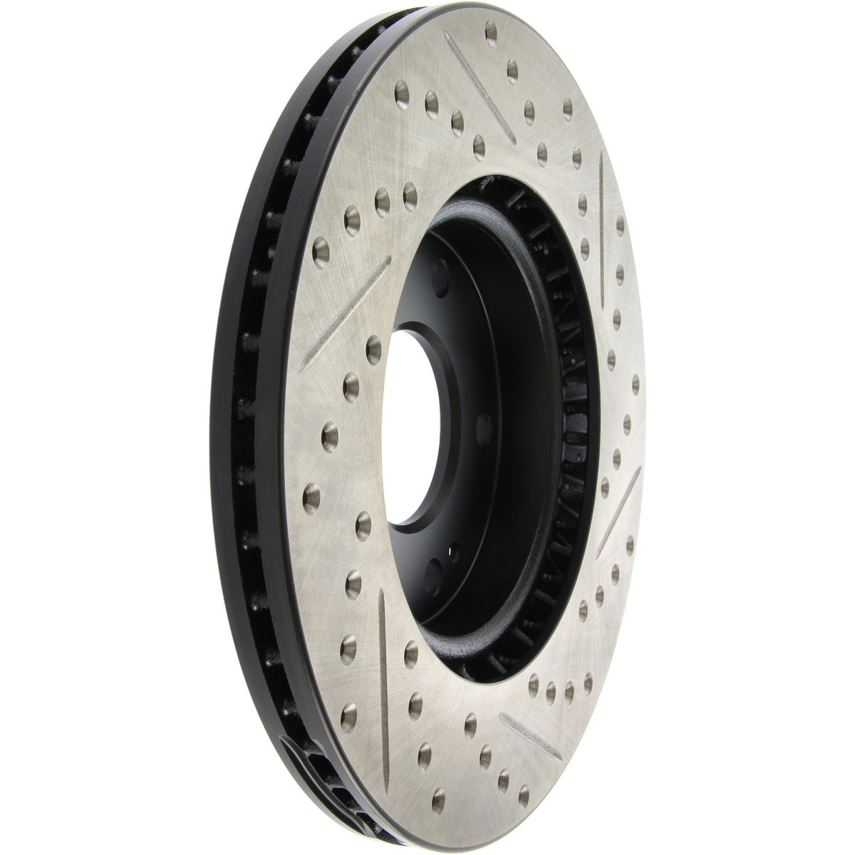 StopTech Sport Drilled/Slotted Brake Rotor; Front Right