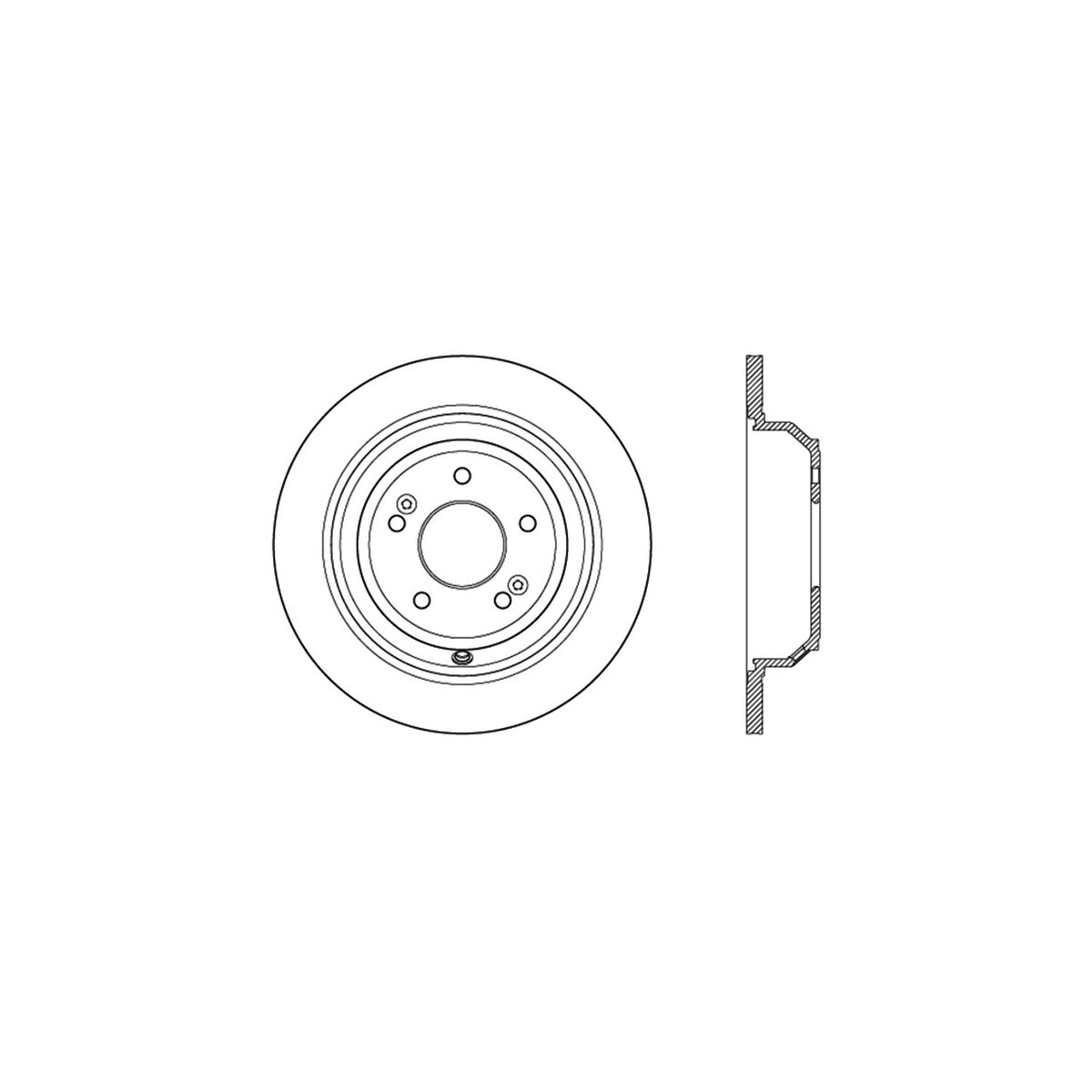 StopTech Sport Drilled/Slotted Brake Rotor; Rear Left