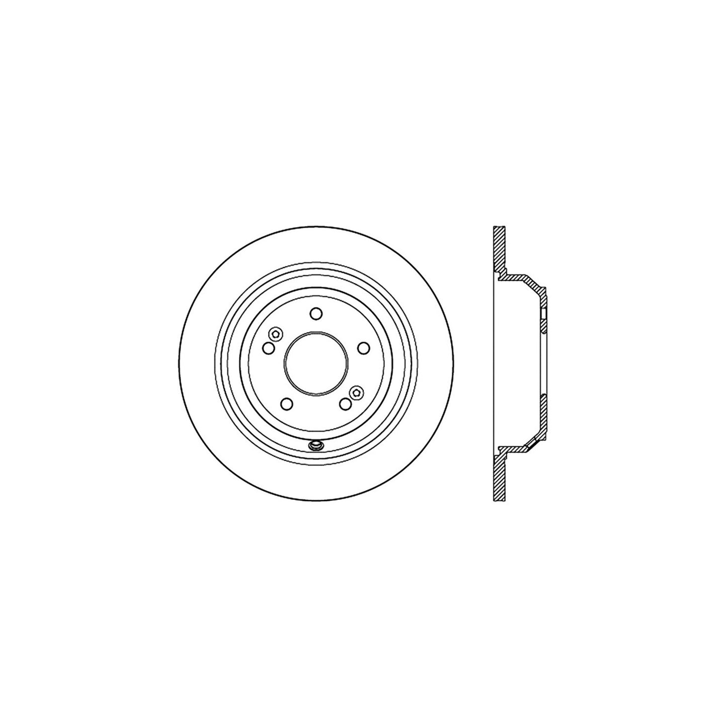 StopTech Sport Drilled/Slotted Brake Rotor; Rear Left