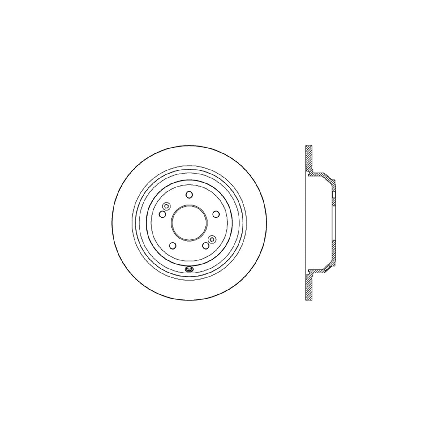 StopTech  Sport Drilled/Slotted Brake Rotor; Rear Right