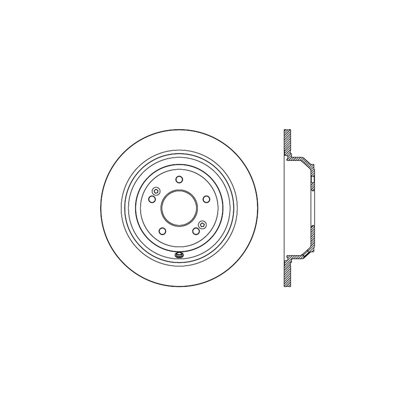 StopTech  Sport Drilled/Slotted Brake Rotor; Rear Right