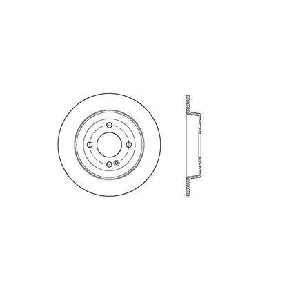 StopTech Sport Drilled/Slotted Brake Rotor; Rear Left