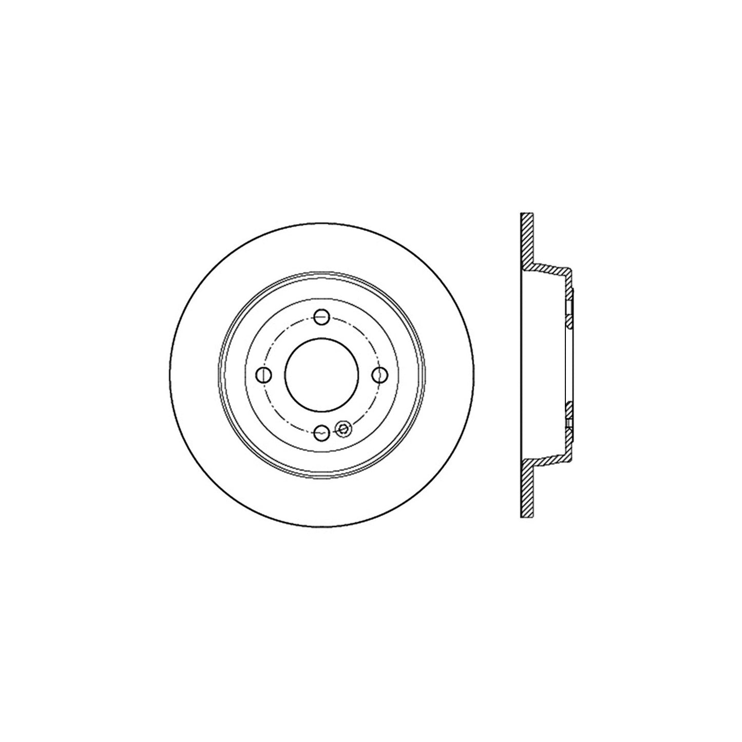 StopTech Sport Drilled/Slotted Brake Rotor; Rear Left
