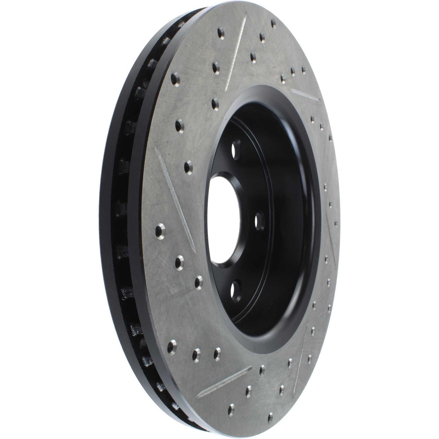 StopTech Sport Drilled/Slotted Brake Rotor; Front Left