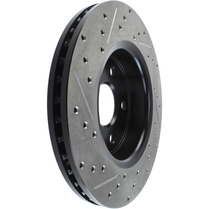 StopTech Sport Drilled/Slotted Brake Rotor; Front Left