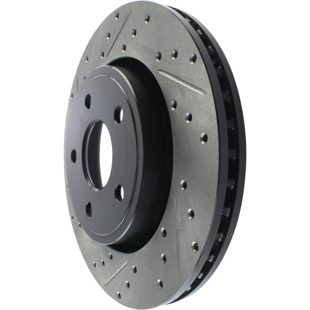 StopTech Sport Drilled/Slotted Brake Rotor; Front Right