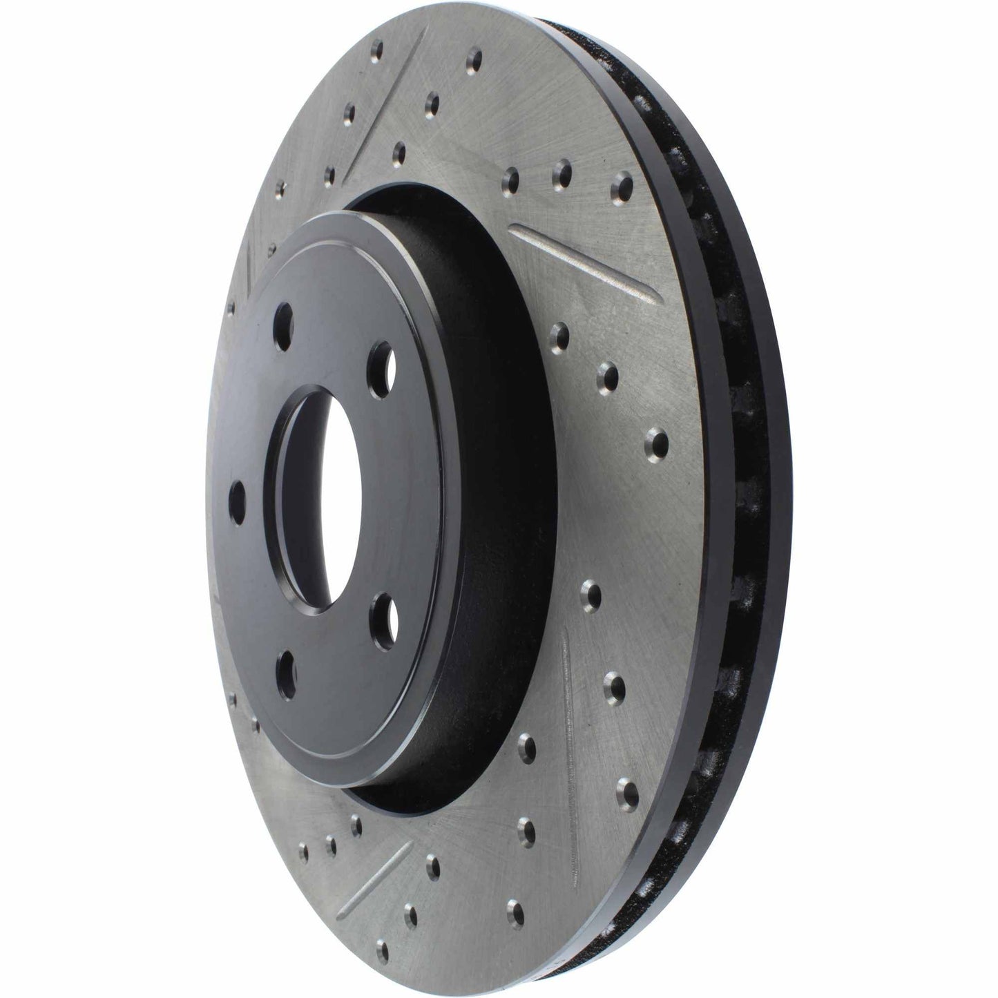 StopTech Sport Drilled/Slotted Brake Rotor; Front Right